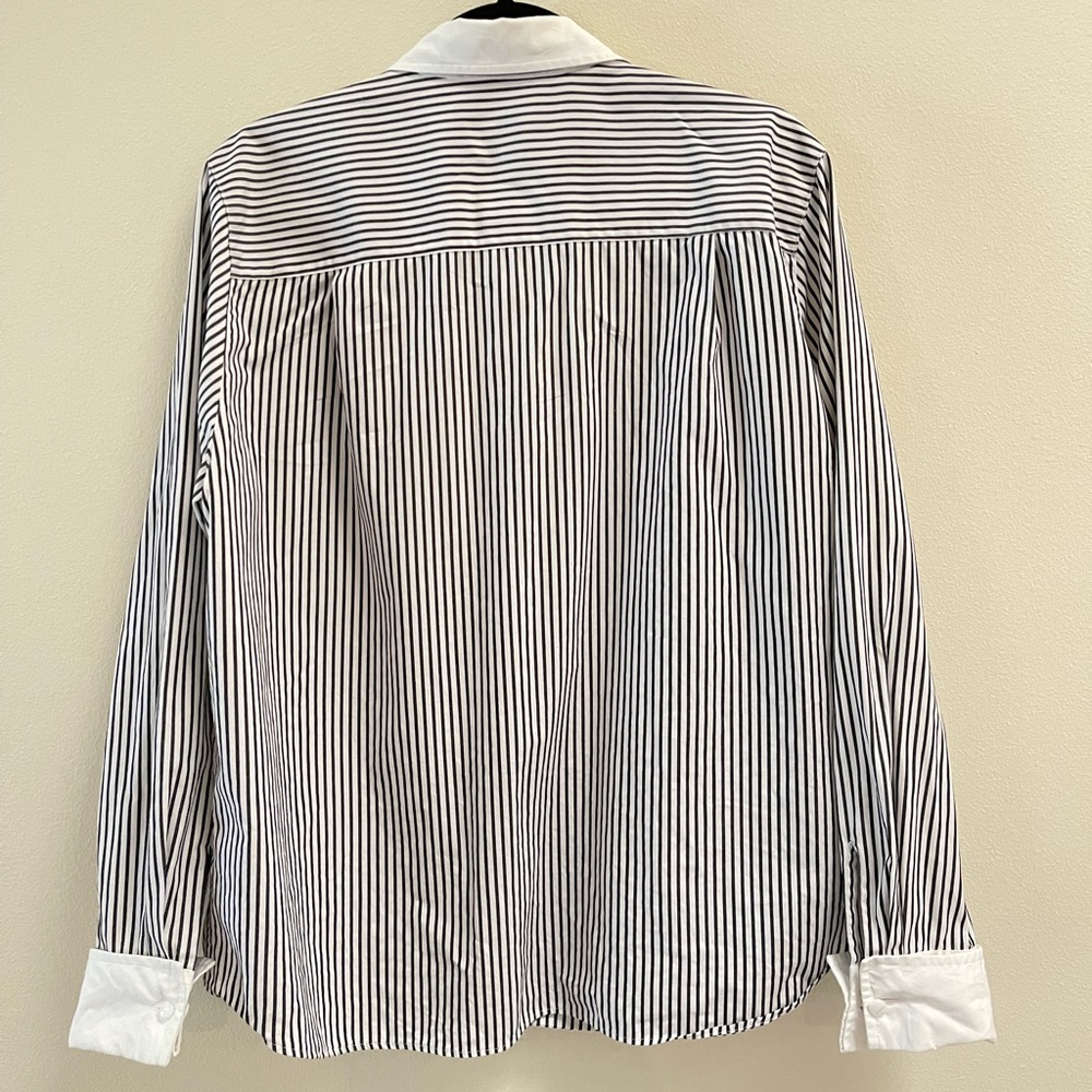 Talbots Striped Button Down Collar old money coastal grandma Shirt size 14 - Picture 5 of 5